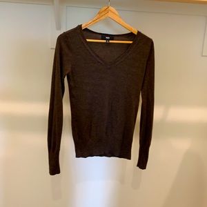 Massimo Brown V Neck Sweater